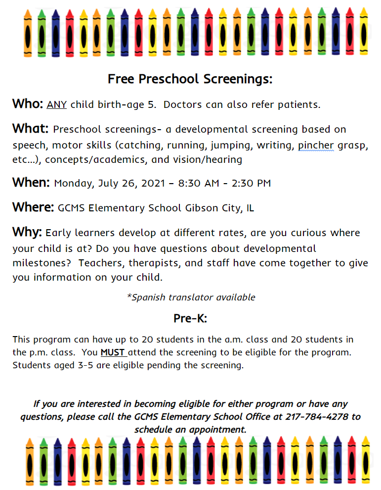 preschool screening